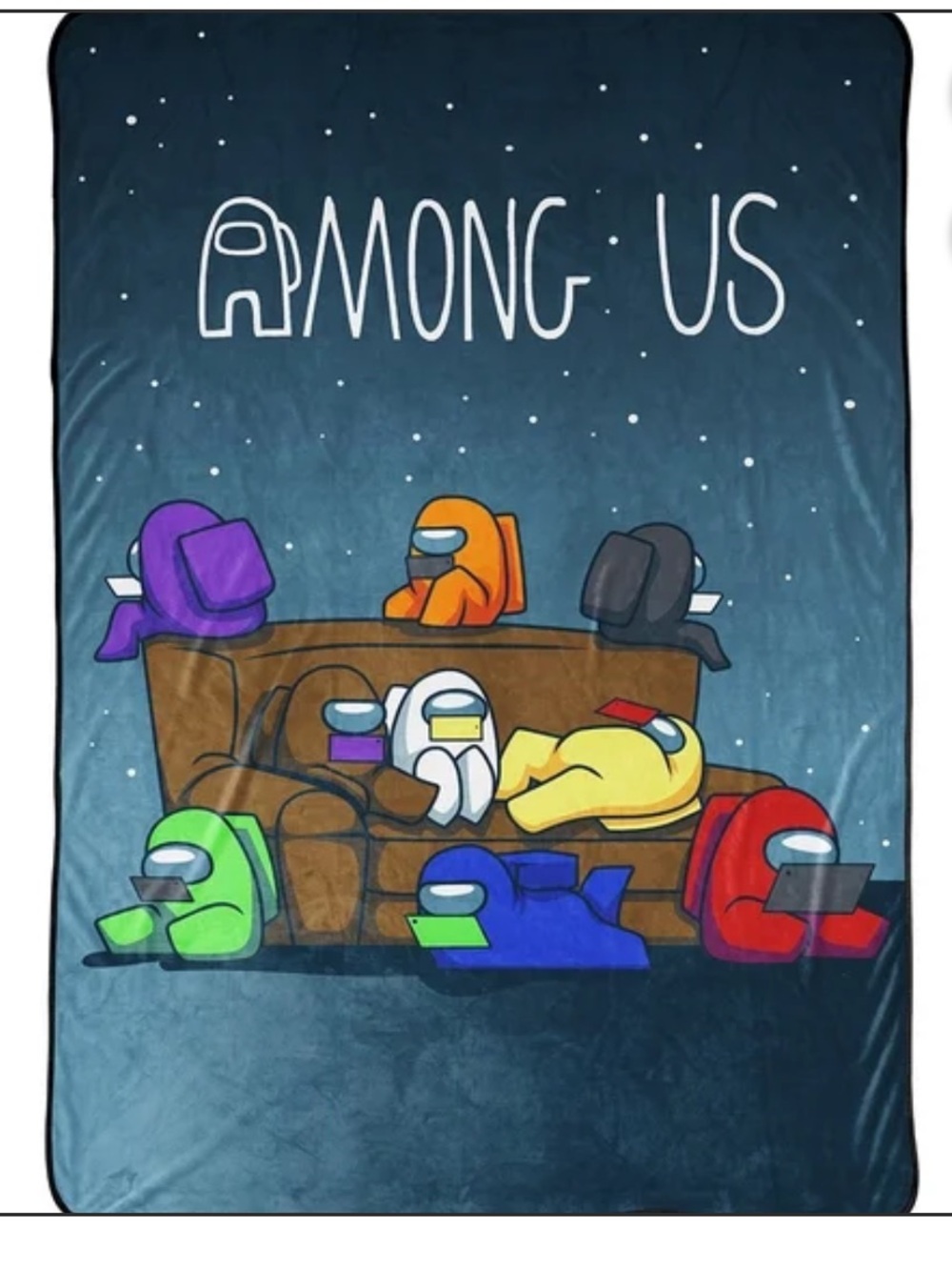 Among Us Plush Graphic Throw Blanket - Multicolor
